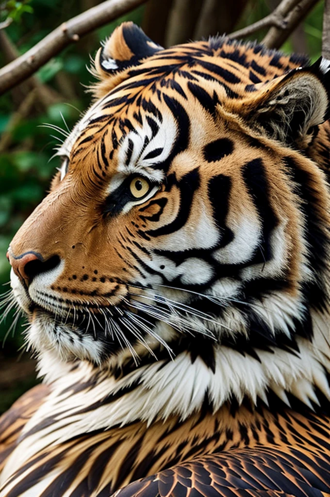 Eagle with tiger stripes