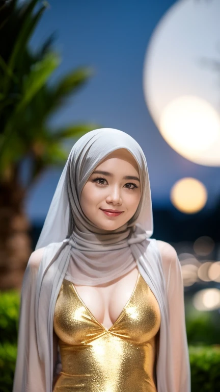 18 Years old indonesian girl, ((wearing hijab)), sexy erotic fishnet bunnysuit, bunny ears, medium breast , White Skin, horny orgasm face expression, bedroom Background, day light,mid shot, Perfect Potrait, Bokeh Effect, Look at Viewer,((adorable:1.2)), ((masterpiece:1.1)), ((bokeh:1.2)),( sexy seducing pose), beautiful face, (real-like face), realistic eyes, beautifully detailed eyes, realistic skin, beautiful skin, surreal, Highly detailed, golden ratio, smiling eyes, ((night moonlight background)), body portrait, small rounded breasts, nude,naked,((masterpiece:1.1)), ((bokeh:1.2)),