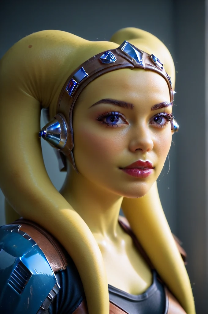 a fall body ((female twi'lek ))mandalorian, beautiful detailed eyes, beautiful detailed lips, extremely detailed face, long eyelashes, mandalorian armor, sci-fi, cinematic lighting, dramatic, epic, intricate details, hyper-realistic, 8k, high-quality, photorealistic