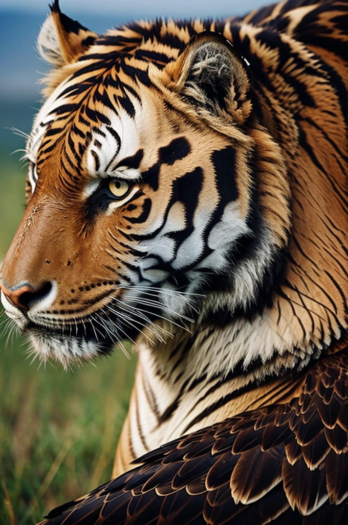 Eagle with tiger stripes