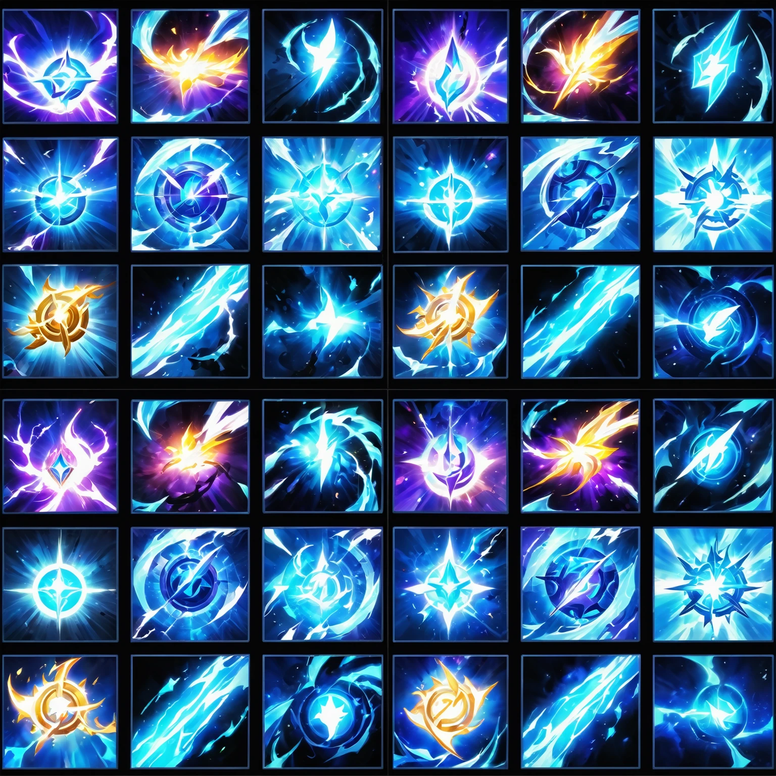 , Skill competency art,Game assets, blue fire power, League of Legends Arcane, Glowing energy effect, Lightning Mage spell icon, arcane league of legends, World of Warcraft Spell Icons, video game skills competencies, Game Icon Assets, Capability Image, Duelist Style, Mystic Style!!!!!