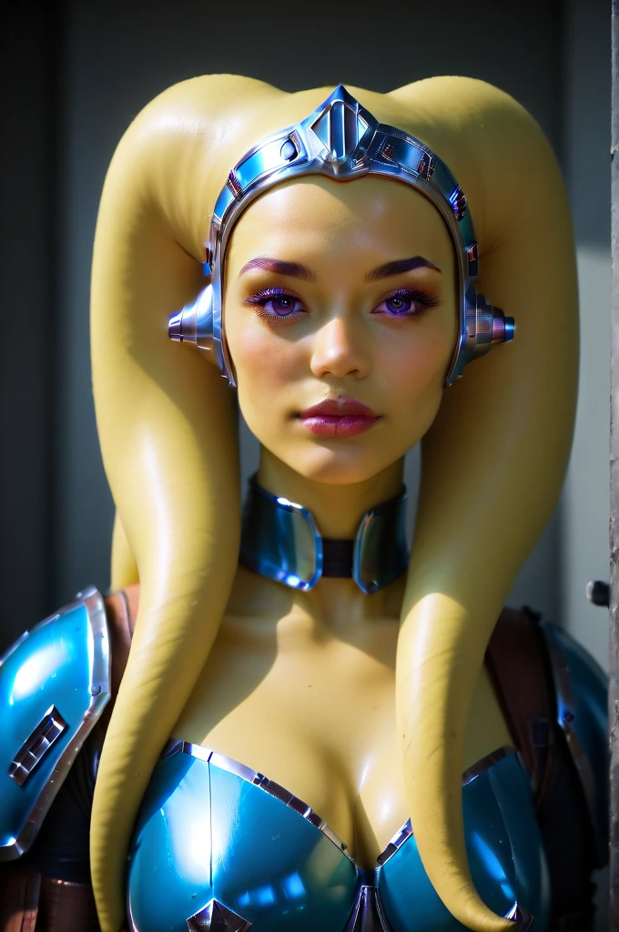 a ((fall body)) ((female twi'lek ))mandalorian, beautiful detailed eyes, beautiful detailed lips, extremely detailed face, long eyelashes, mandalorian armor, sci-fi, cinematic lighting, dramatic, epic, intricate details, hyper-realistic, 8k, high-quality, photorealistic