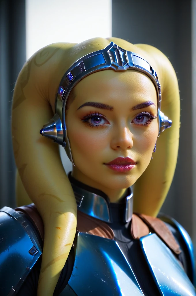 a ((fall body)) ((female twi'lek ))mandalorian, beautiful detailed eyes, beautiful detailed lips, extremely detailed face, long eyelashes, mandalorian armor, sci-fi, cinematic lighting, dramatic, epic, intricate details, hyper-realistic, 8k, high-quality, photorealistic