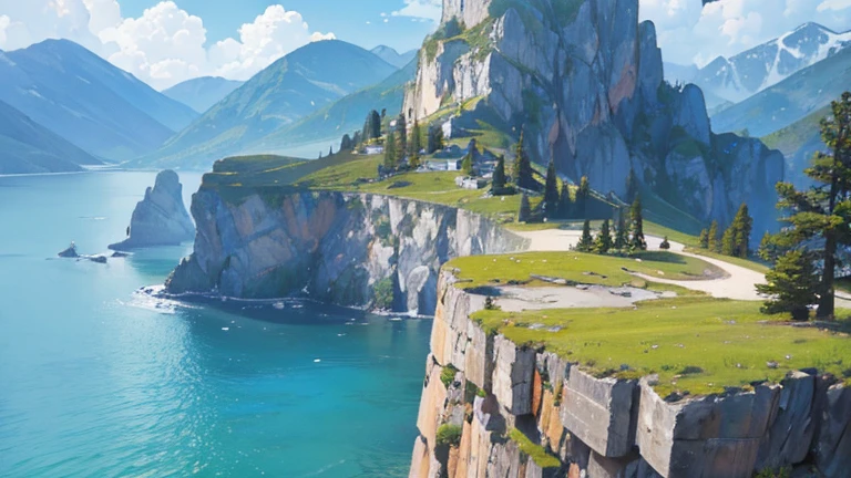 ((Highest quality)), ((masterpiece)), (detailed),Rock Adventure Scenery