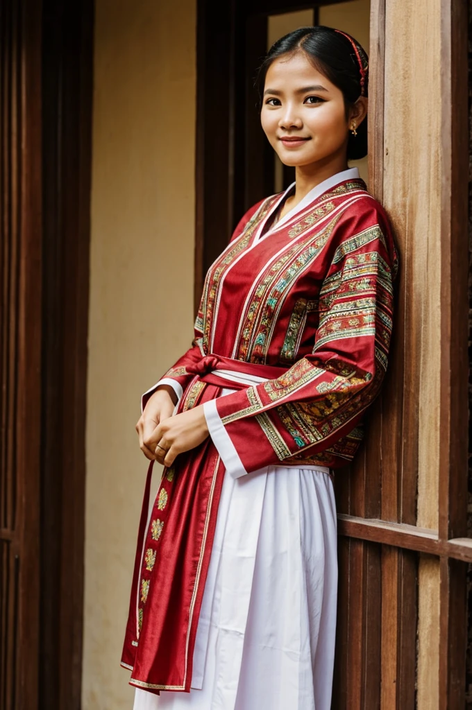 Woman wearing a traditional clothes of Philippines