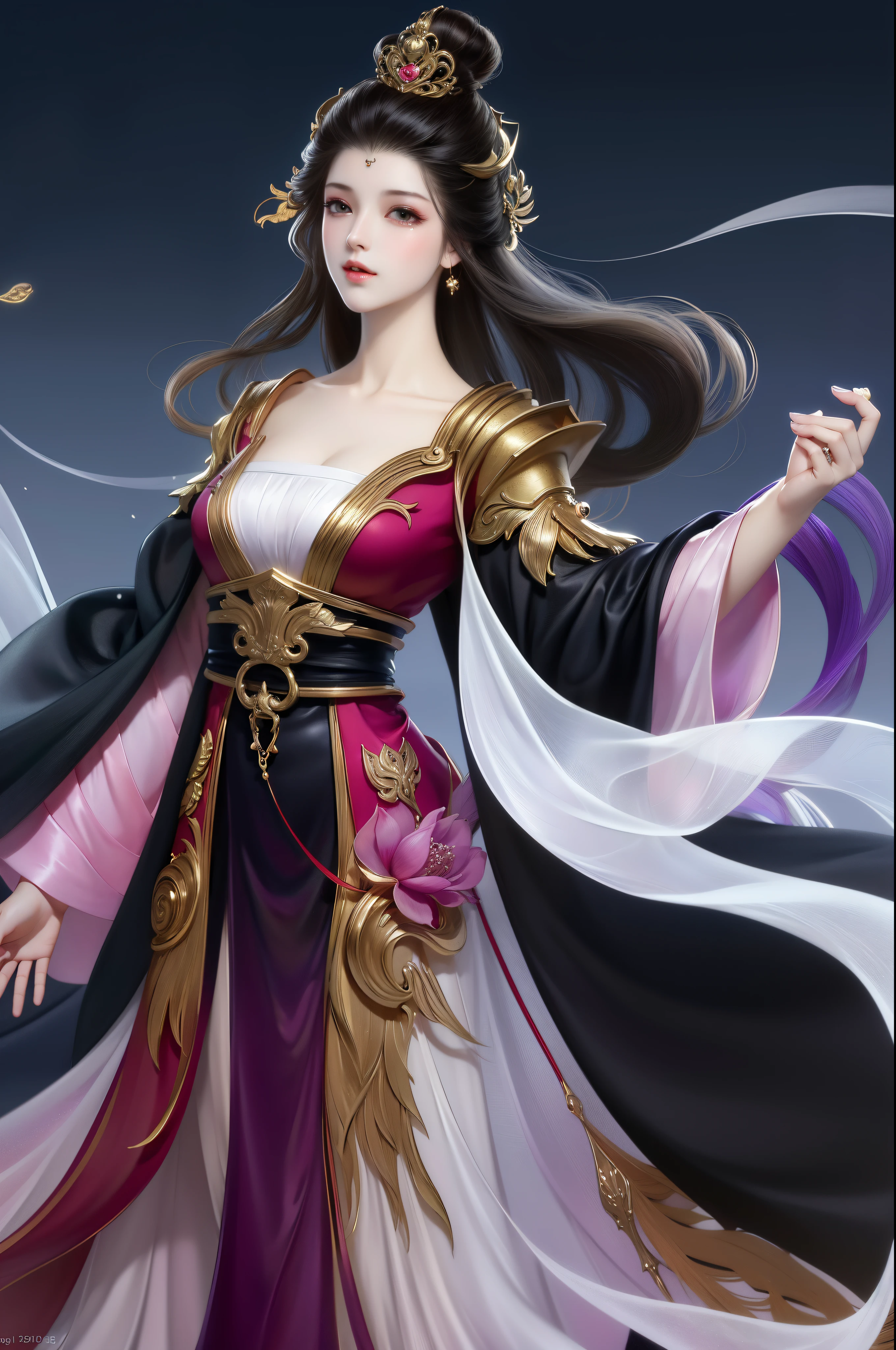 best quality at best, ultra high resolution, (((1 girl))),(long black hair), game fairy, old palace, Hanfu, room, 가벼운 room, bijouterie, (focus), (((fancy))),(sketch:0.8) , masterpiece, best quality at best, beautifully painted, meticulous,(Noise Reduction:0.6), very detailed, (masterpiece, best quality at best） CG integrated 8k wallpaperasterpiece，best quality，Ultra-detailed）