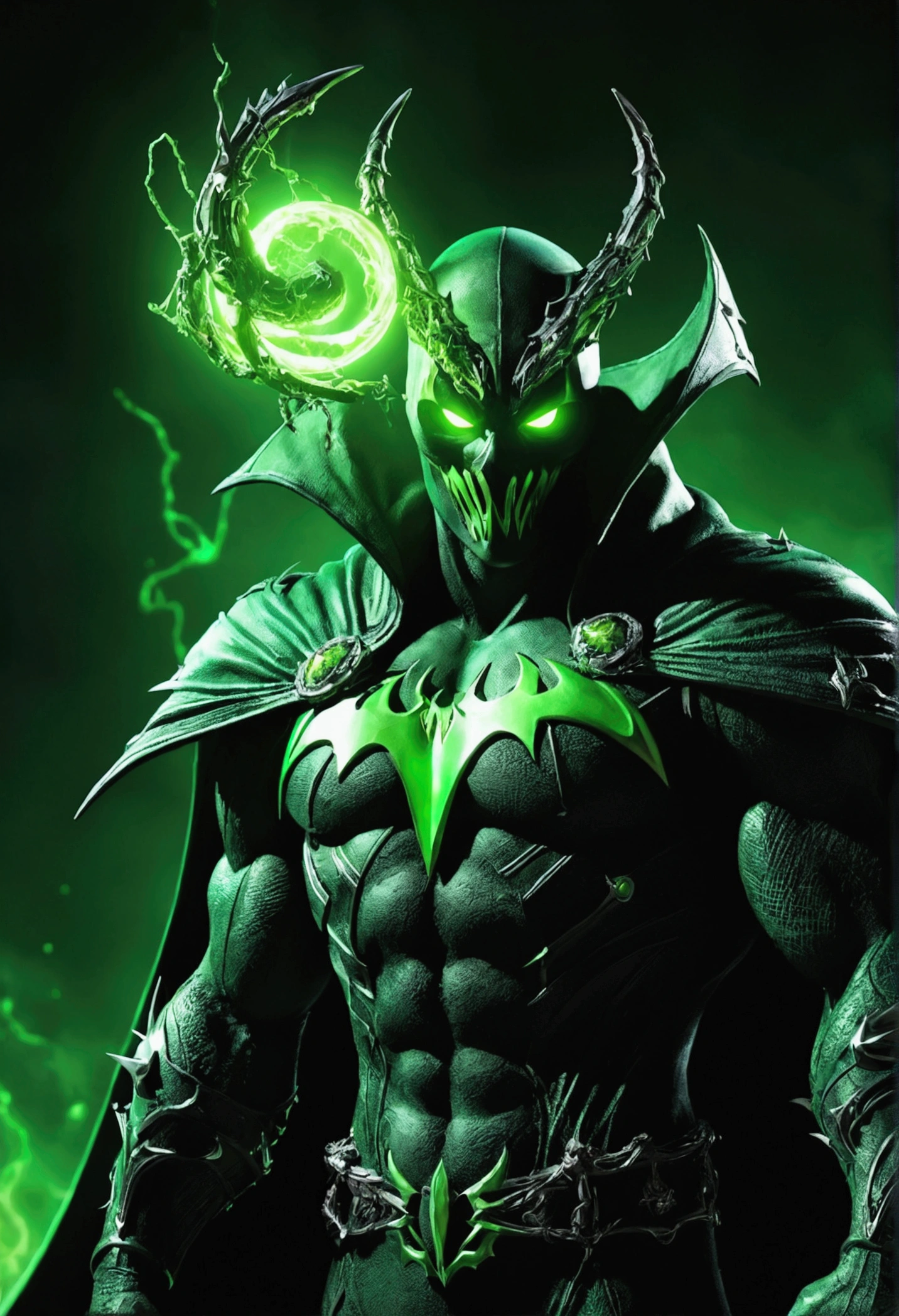 Spawn powerful green glowing and vemon evil combined