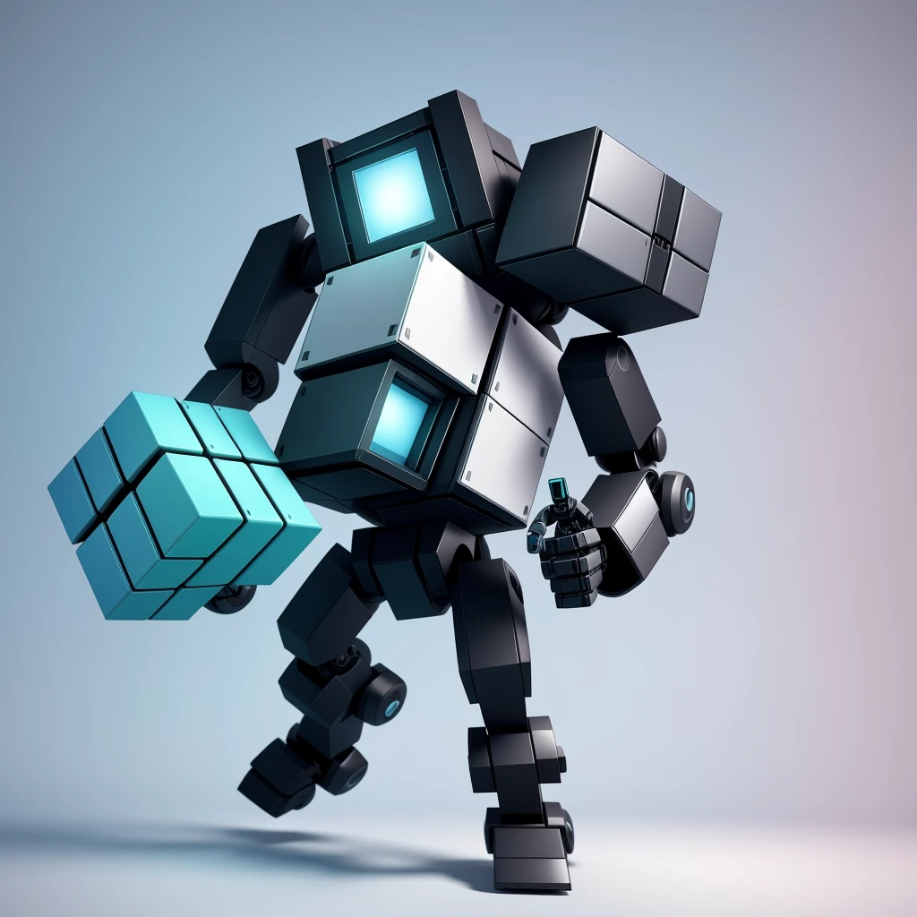 lowpoly 1robot with cartoon style, scifi, geometrical, high detail, best quality,
(simple background:1.3), (cube:1.1),