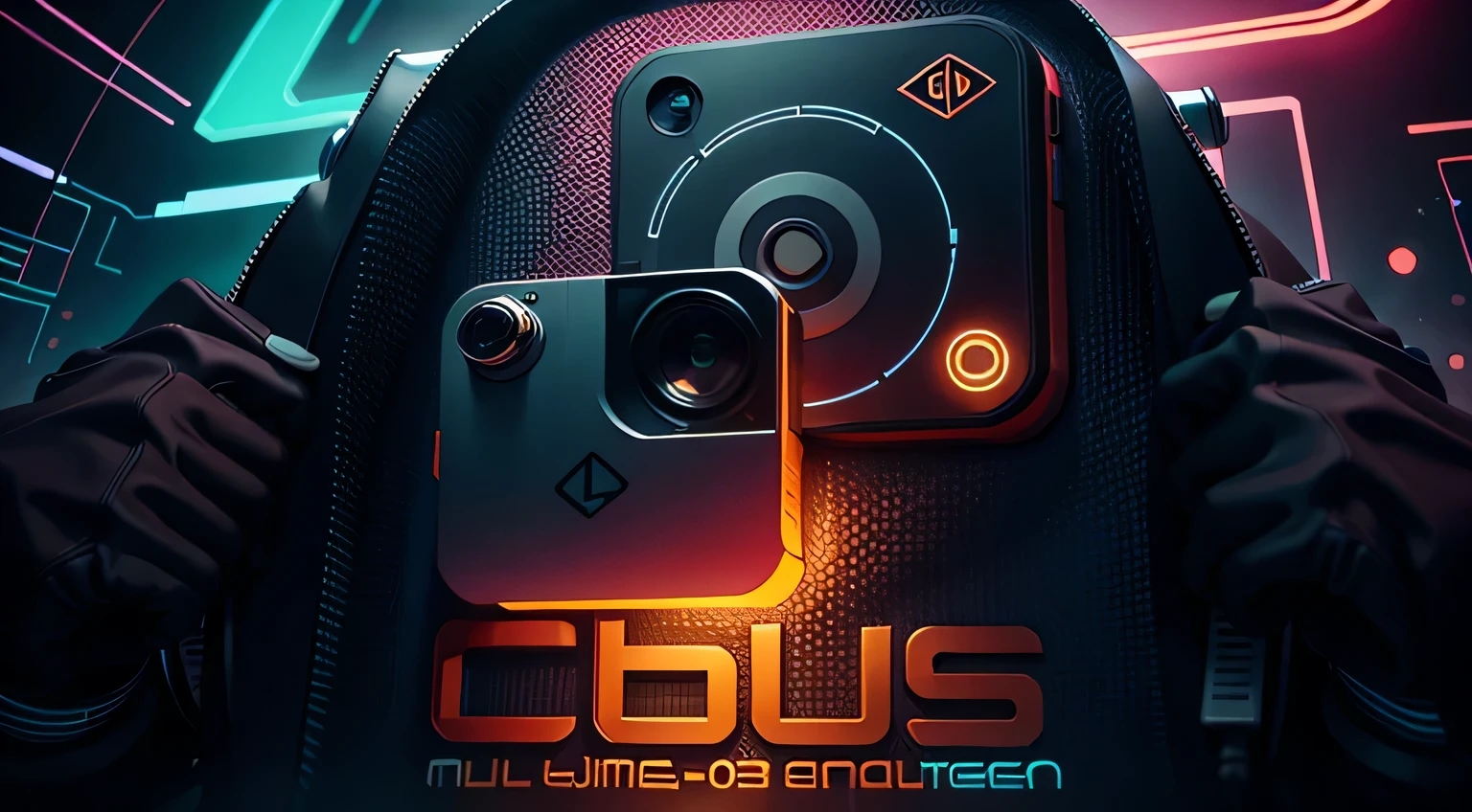 logotipo. logo. Coat of arms with a CDJ. high qualiy. With a text saying "130BPM". Neon. infinite background.