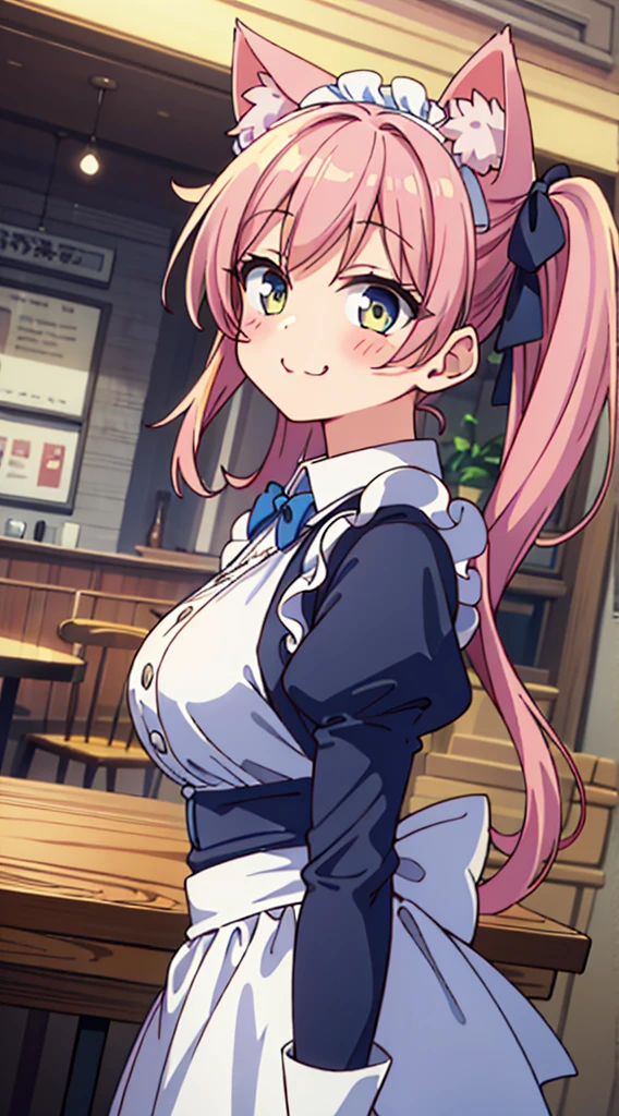 (Cute illustration:1,2),(Absurd realistic structure details),(High resolution complex and detailed text quality),(High-resolution microstructure、High poly 3 boobs D rendering correction),Methods of geometry,Careful explanatory anatomy,
BREAK,
1girl in, (Cute:1.5),(Chibi:0.5),(kawaii:2.0),(Lori:2.0),(7 year old girl),(Solo:1.65),BREAK, (flat chest:1.2,), Clear skin, Beautiful skin, Shy, One Beautiful Girl,(Hair Bow, reddish brown hair, Twin-tailed:1.2), (Brown eyes, long eyelashes, Double eyelids: 1.2), Shiny skin, gleaming skin,Clear skin, Beautiful skin,( A smile:1.5), Solo,gleaming skin, Clear skin, Beautiful skin(best quality face),(Top quality glowing eyes), BREAK (Pink Theme:1.4), (Vivid colors:1.3), A cafe with a girl wearing a maid outfit and a cat ear headband.,
BREAK,(early evening),is standing,a closed mouth,(architecture, cafes,Cat Maid,The table,shop front,working cat ear maid,Menu table above table:1.55), Waterfall,depth of fields,
BREAK,wakame,wakame,wakame,(Dynamic Angle:1.4),
BREAK,(Blurry background:1.3),(absurderes, hight resolution, Super Detail Art),cel shading,Clear Color, Lonely optical effect, Beautiful pictures, Bright glow, mystic atmosphere,(Close-up of girl:1.1), Mystical light particle effect,manga influence, clean line drawings,