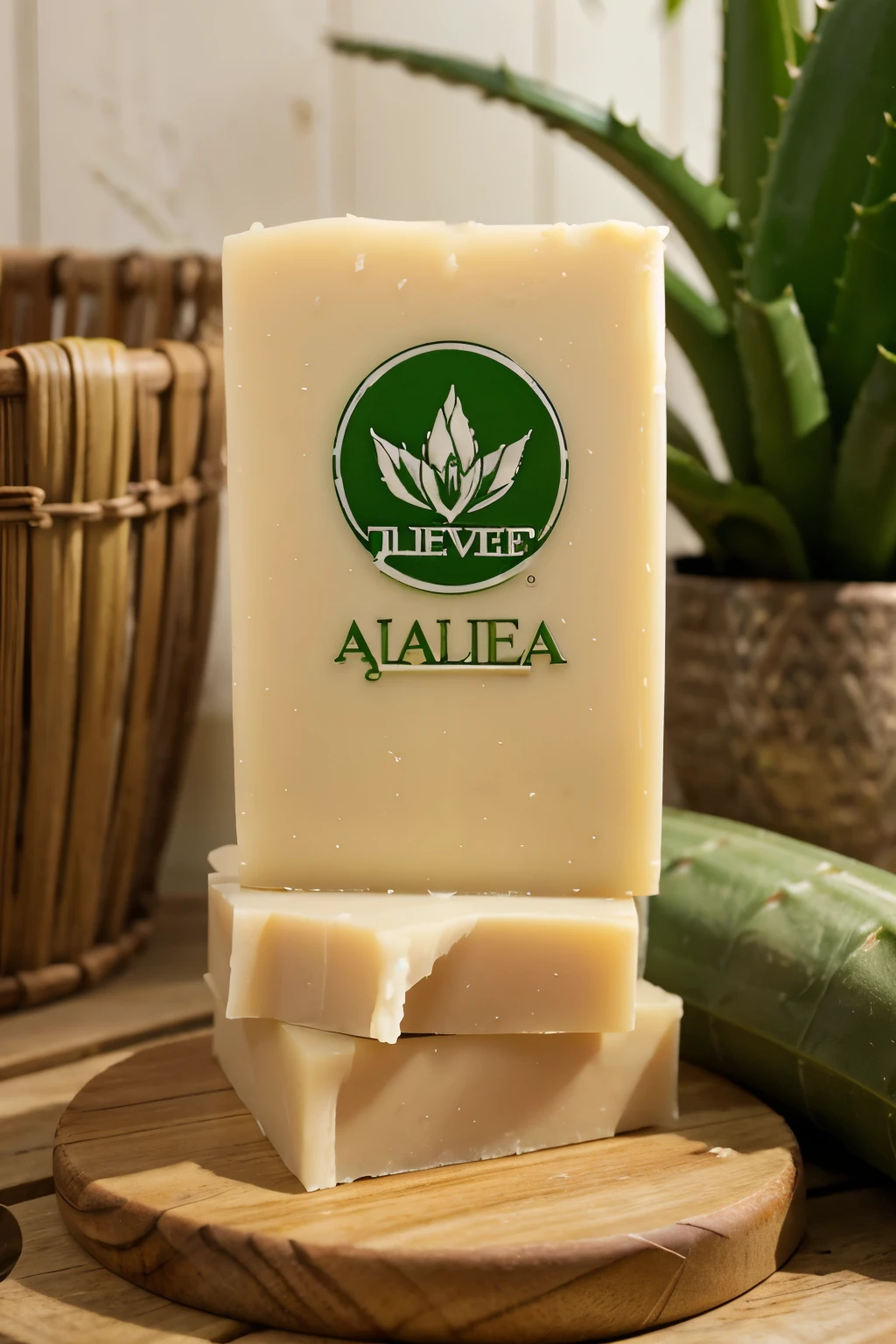 Logo for an aloe vera based soap product