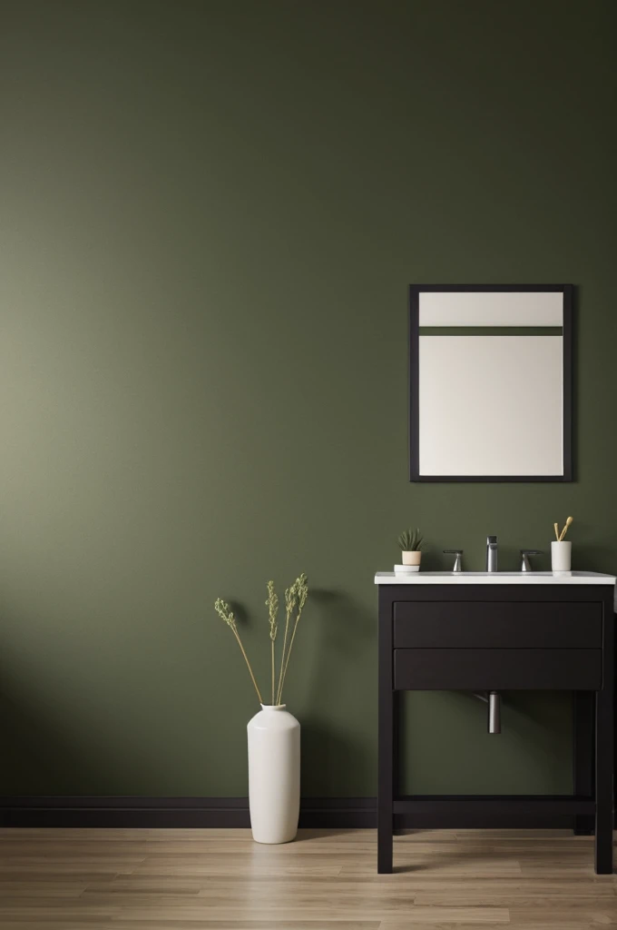 make a wall with a dark olive green background
