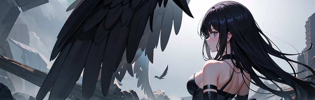 Black angel dark wings
