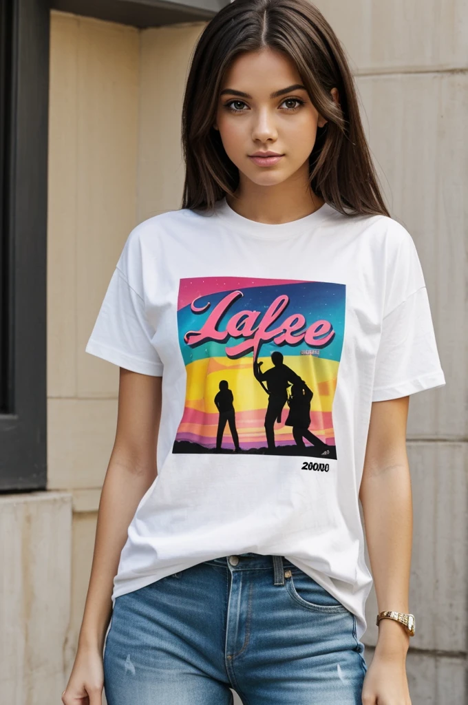 Make a t-shirt design that gives off 2000s vibes
