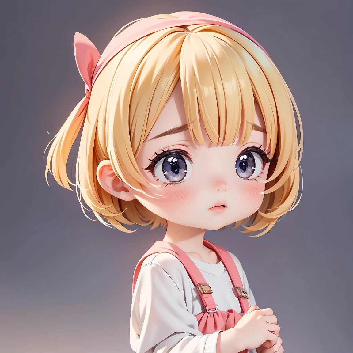 Super Chibi Character:1.8、wearing cute sandals、background:Simple all over、Blonde Hair、Cute 7 year old girl、Random cute outfits、Short legs、Sandals with ribbon、I'm apologizing、I'm apologizing、I'm apologizing、I'm apologizing