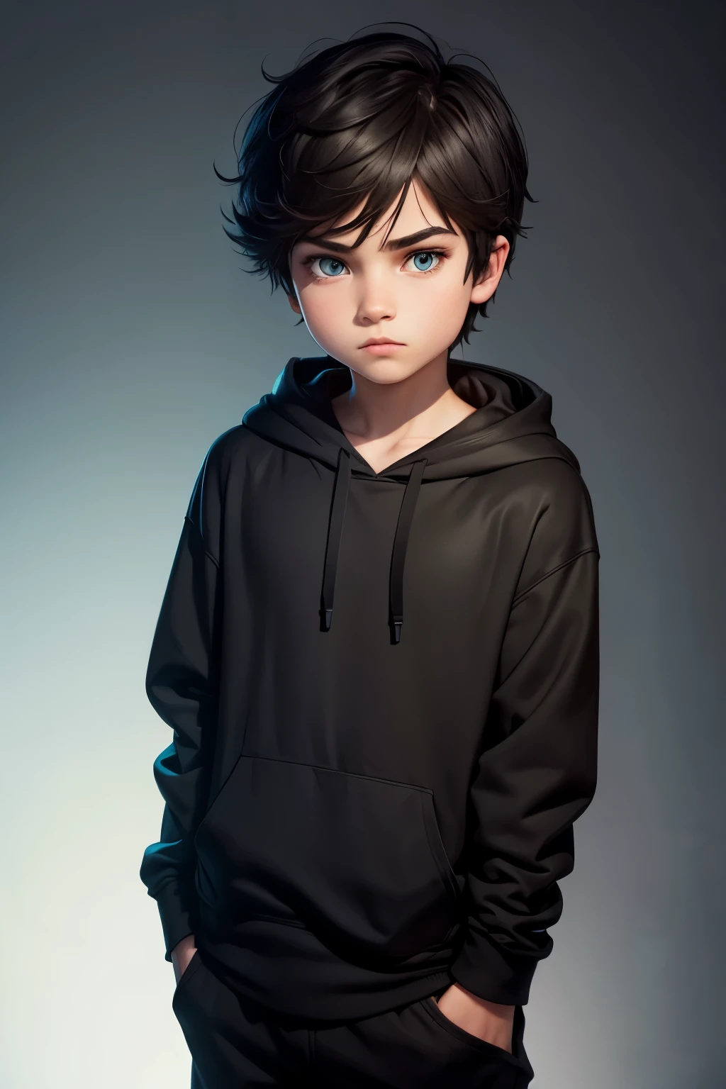 Minecraft boy black hoodie and dark background 