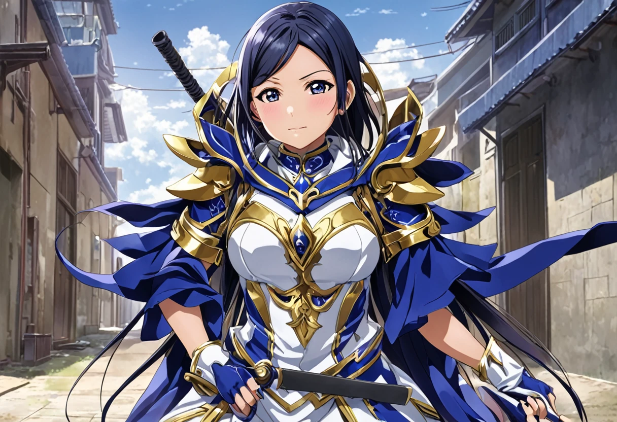 Love Live adult Kanan Matsuura, masterpiece, highest quality, gloss, clothing random, sensitive, beautiful background, transformed into an ally of justice, Held down by the enemy