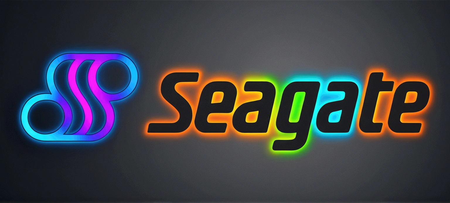 Imagine a logo of technological products, com tema de fundo escuro e cores neon, contendo o nome Essential Tech.