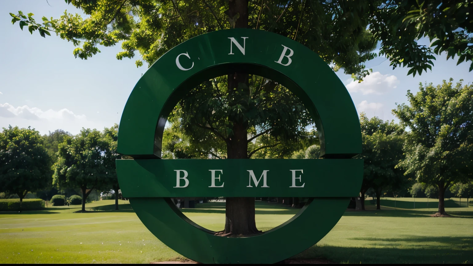 Logo of a green tree with initials B.It is