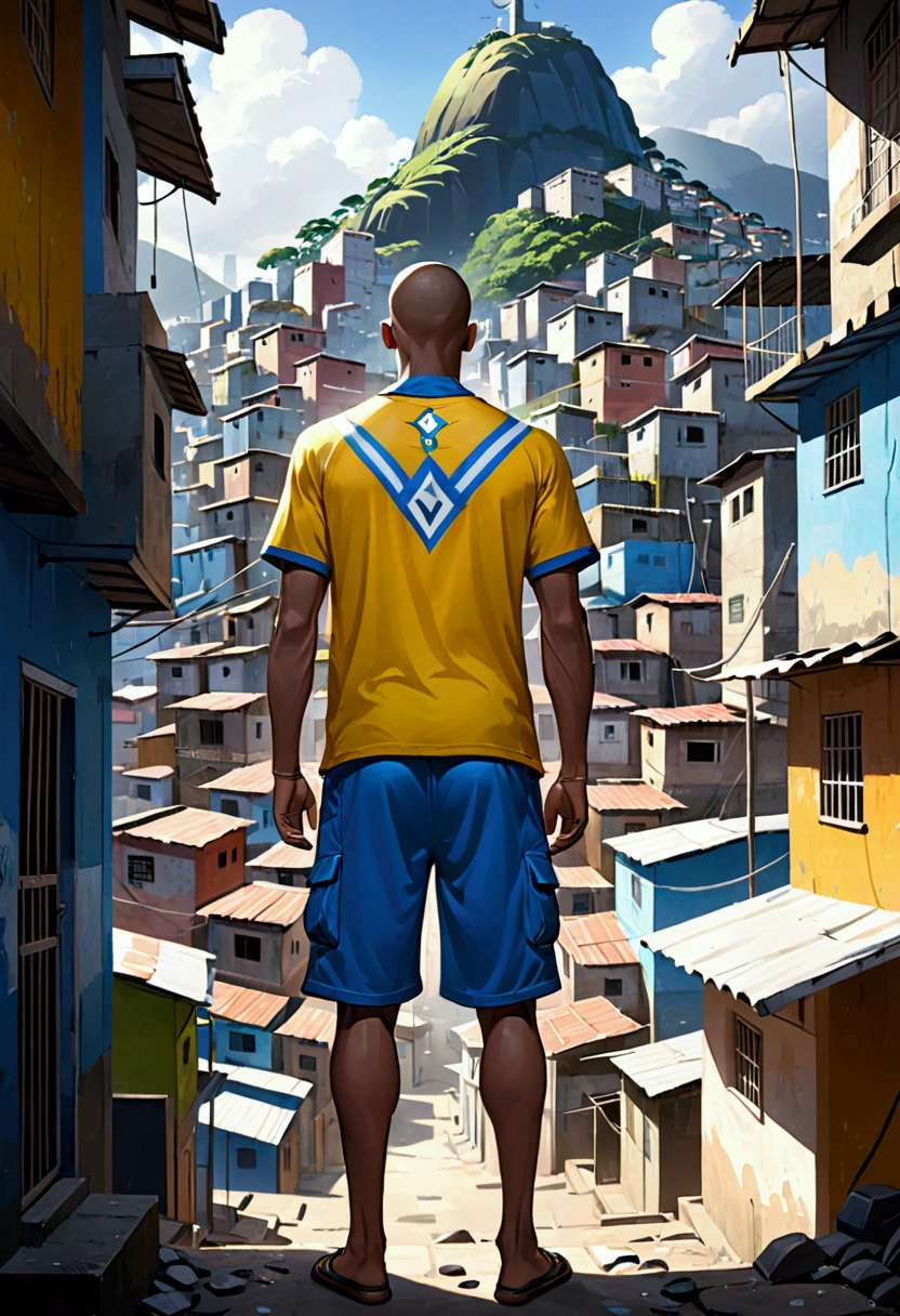 1 criminal man from Rio de Janeiro in a favela