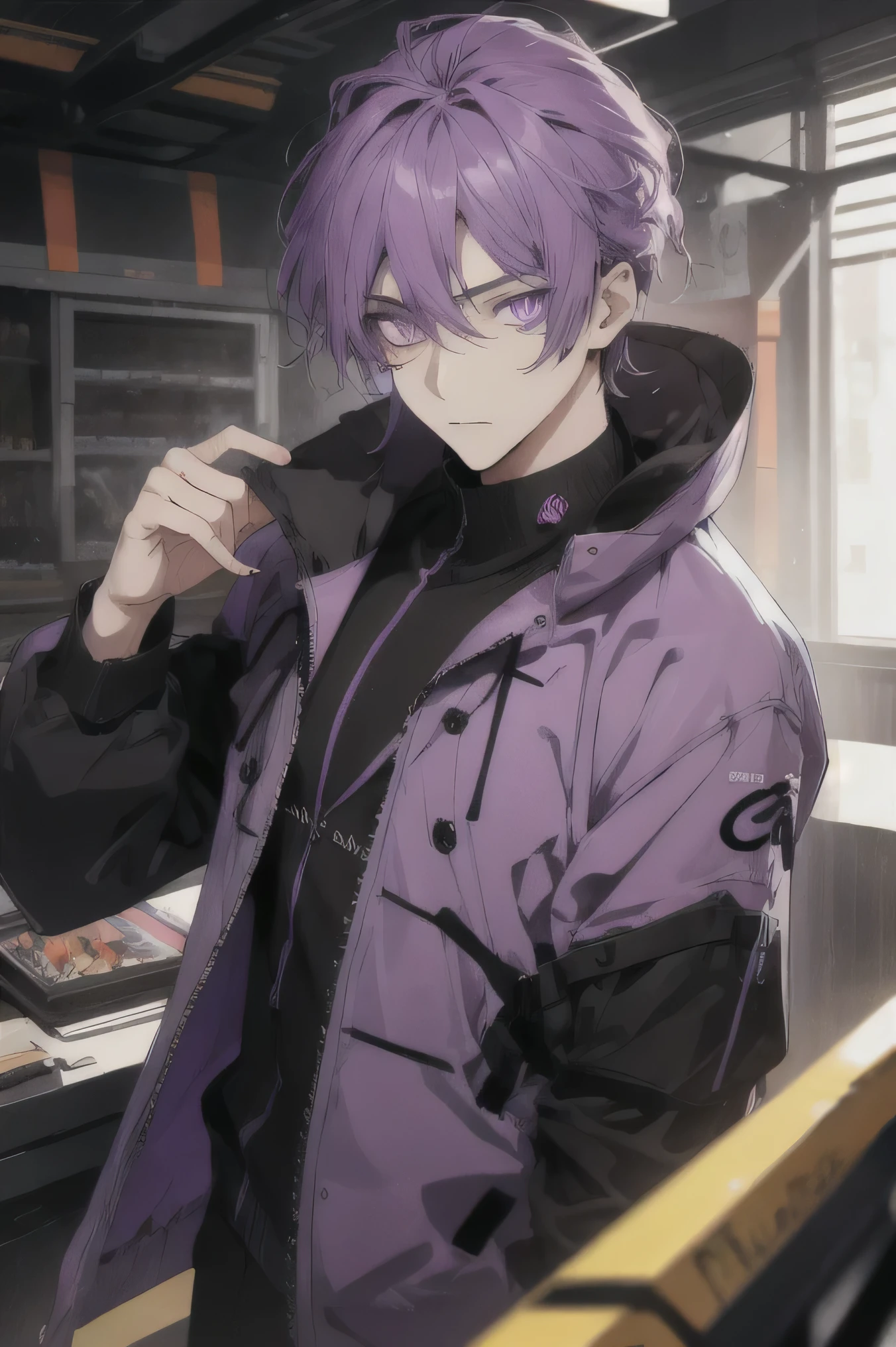 1guy, official, purple eyes,