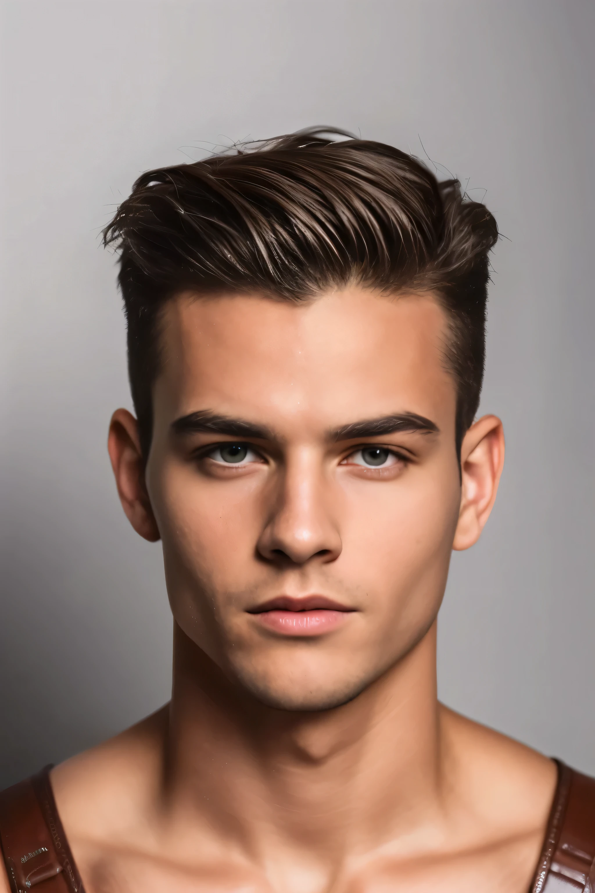 Masterpiece, two handsome muscular young east european spartan warriors, masculine, tall, strong, , white background, well endowed, (high detail:1 1), rough face, natural skin, high quality, beautiful eyes, (detailed face and eyes), (face: 1 2), noise, extra, real photo, PSD, lamp film photography, sharp focus, contrast lighting, detailed skin, high resolution 8k, crazy detail, realistic, professional photography, 8k UHD, SLR camera, soft lighting, high quality, film grain, Fujifilm XT3, full body shot,