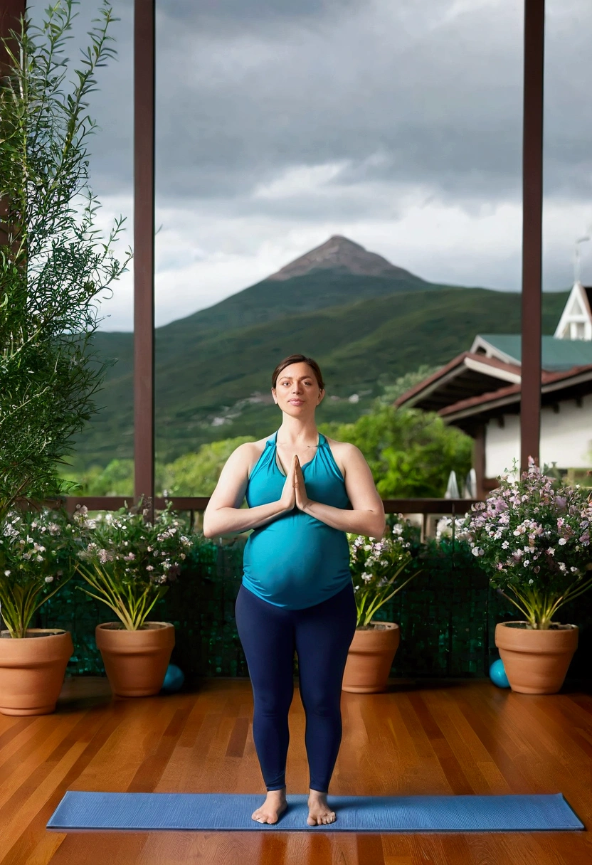 Project Title: Image Series - Steps to Mountain Pose (Tadasana) in Prenatal Yoga

I need a series of 5 images that explain step by step how to perform the mountain pose (Tadasana) in prenatal yoga. Each image must be clear and precise, showing a young adult model at each stage of the process. The model should look like she is taking photos for a prenatal yoga ebook digital product, in a quiet environment at home. The style should be relaxing and professional, with soft colors and a minimalist background.

Step 1: Starting Position

Description: Stand with your feet together or slightly apart, distributing your weight evenly.

Visual Cues: Show a young adult Latina, Mexican, pregnant woman, standing with her feet together or slightly apart, looking directly at the camera. Calm background at home, minimalist.