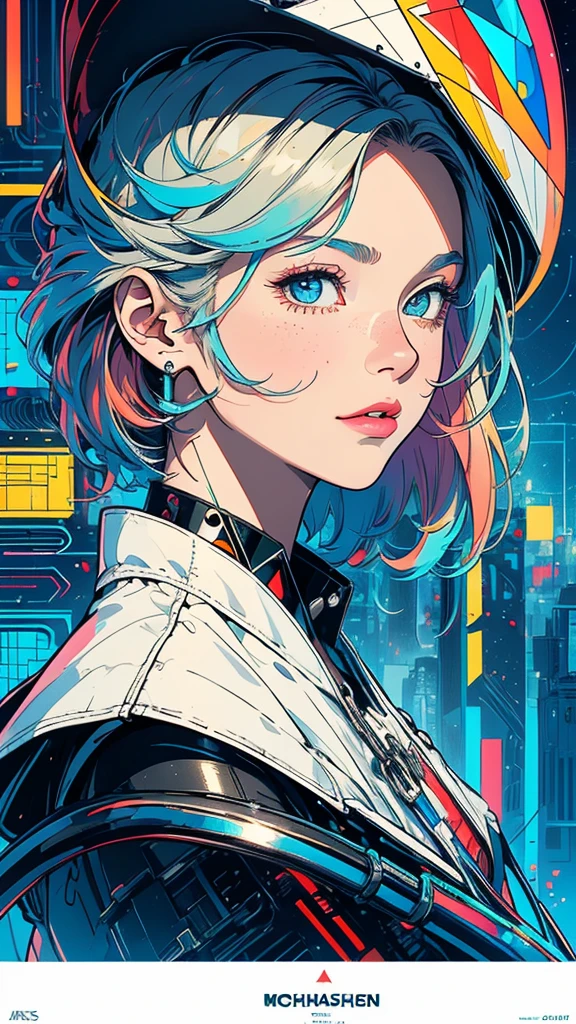 (((masterpiece, highest quality))),(((solo:1.2))),(((1girl:1.2))),32k wallpaper, very detailed, poster, vintage science fiction,(((((geometric cinematic movie poster))))), (bauhaus), shape,(((abstract))),(mid century modern),movie poster,(((((portfolio))))),(((((Close-up))))),(((((bust up))))),((((more various angle)))),(((highlight))),Vast landscape,((((heterochromia)))),(((complete. detailed face))),(((Extremely talented))),(((most complecated machine))),((Overall colorfully))