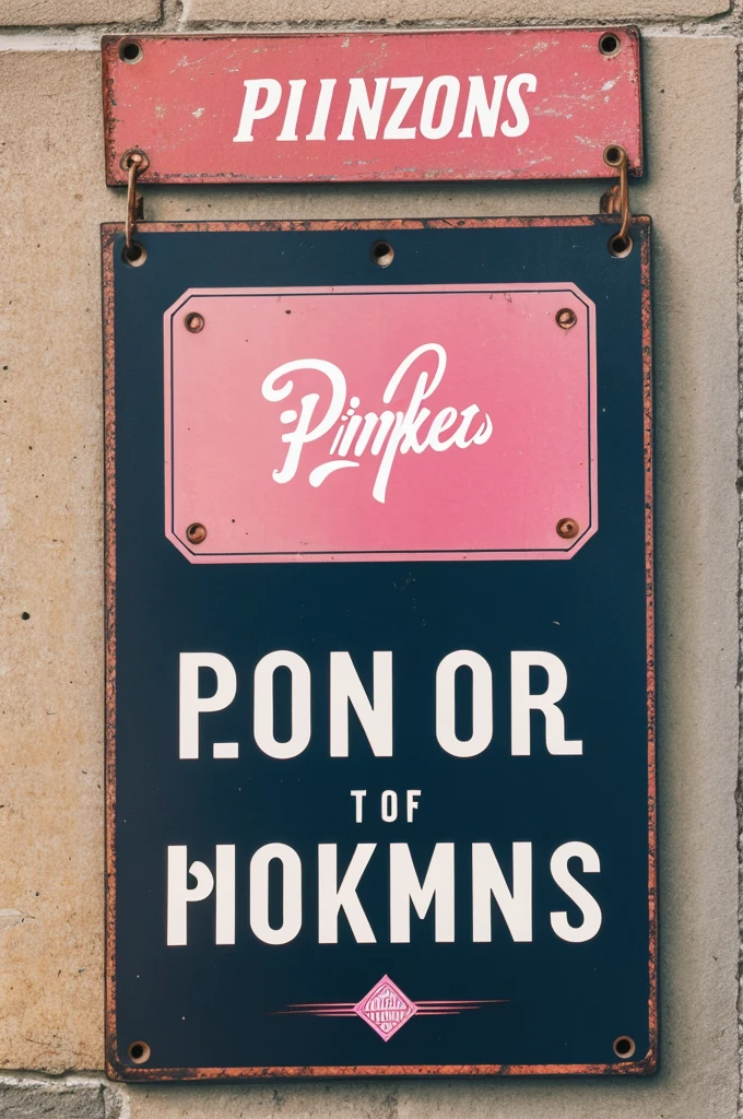 Metal sign that says pinkbonez