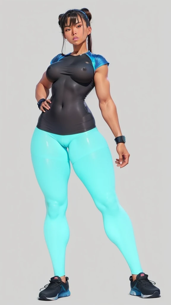 Chunli, japanese, cute, middle school student, little dark skin, baseball undershirt, tight fitting, handsome, realistic breast milkers abs outline lineart sharp tight sweaty shirt nitrile glove nakedness