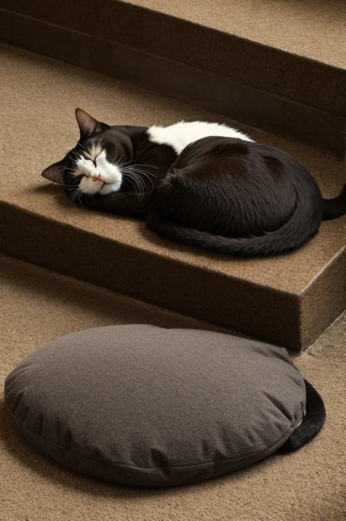 a sleeping cat