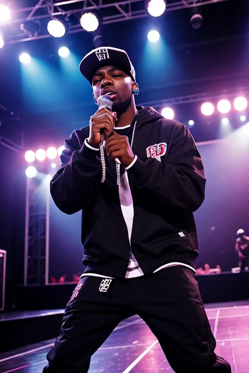 "Create a captivating portrayal of a charismatic drill rapper in the midst of a powerful performance. Visualize a diagram that radiates confidence, Decorated with fashionable streetwear that exudes a bold posture. Their attitude is、When they command the stage、Magnetic, Channel the raw energy of their lyrics and beats.

Imagine that the rapper's microphone is firmly gripped with one hand, Although the other hand makes a gesture with purpose, Emphasize the rhythm of their poems. The background of the stage is、Pulsating with dynamic visuals that match the intensity of their music — flashing lights, Graffiti-inspired artwork, and hypnosis patterns.

When the rapper moves across the stage, The energy of the crowd reflects their own energy. Enthusiastic fans join, Echoing lyrics、Create an electrical atmosphere. The rapper's voice cuts through the air, Deliver scriptures that talk about life, struggle, And victory, Reflecting the realities of the urban environment.

In this performance, The rapper's persona is bigger than life, Embodying the essence of the drill rap genre. The lyrics are tinged with authenticity, Draw from personal experiences and street narratives. The beat reverberates with a peculiar urban heartbeat, And the audience hangs on every word, Performance Raw々Embrace Truth and Truth.

Capture the essence of the artistry of this drill wrapper, Charisma blend, Rhythm, And a compelling story. Convey the intensity of a live performance, Celebrating the connection between artists and audiences、Share moments to share emotions and expressions."
