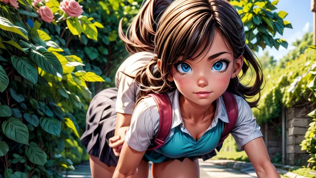 huge pussy、Run to school with a girl on your back