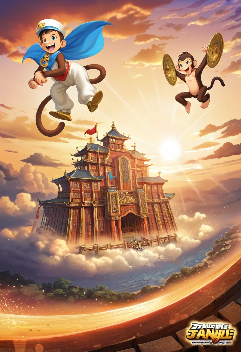 top quality, best quality, High-quality illustrations, masterpiece, super high resolution, detailed background, monkey: a journey to the west, A classic of Chinese literature, this beloved folktale is part adventure story, Sun Wukong, Zhu Bajie, Sagojo, Sanzang,