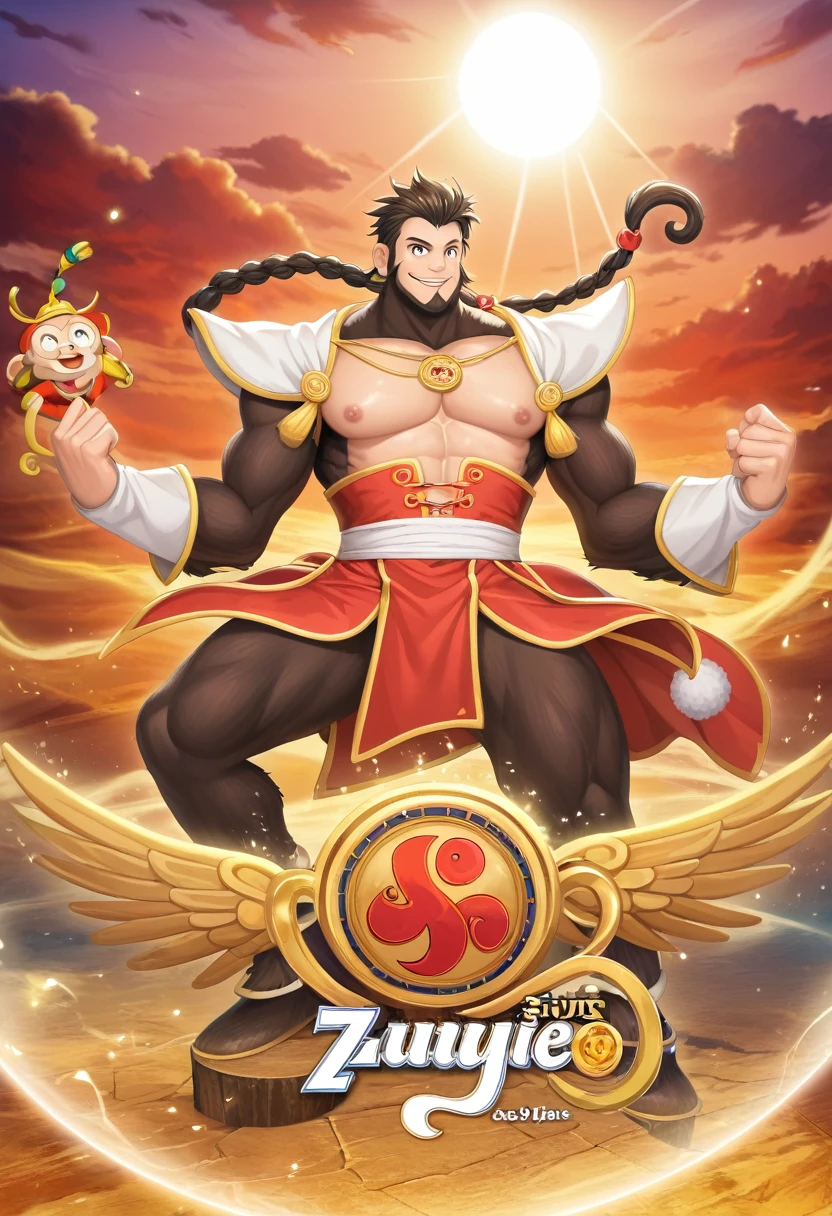 top quality, best quality, High-quality illustrations, masterpiece, super high resolution, detailed background, monkey: a journey to the west, A classic of Chinese literature, this beloved folktale is part adventure story, Sun Wukong, Zhu Bajie, Sagojo, Sanzang,