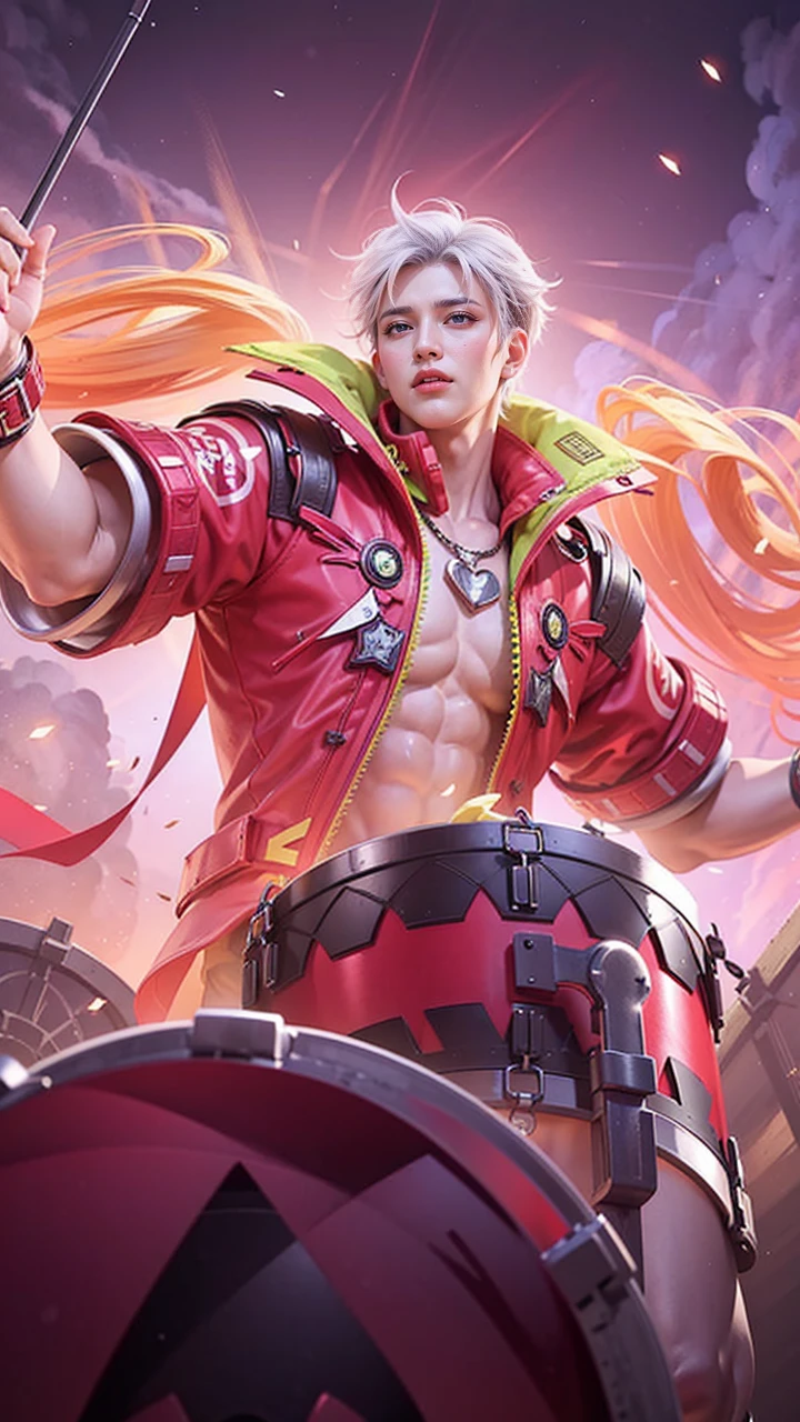 Handsome boy, best quality, photo, 4k,looking at viewer,full body,wear platinum armor,