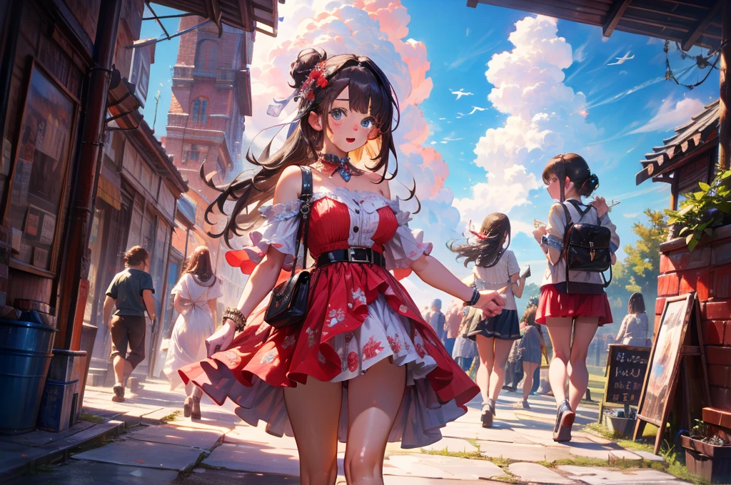 masterpiece, best quality, high quality, detailed, ultra detailed, hyper detailed, insanely detailed, exquisite, beautiful, FHD, Full-HD, 4K, 8K, 16K, highres, absurdres,summer girls!!