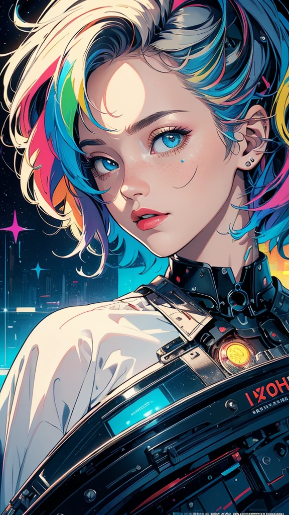 (((masterpiece, highest quality))),(((solo:1.2))),(((1girl:1.2))),32k wallpaper, very detailed, poster, vintage science fiction,(((((geometric cinematic movie poster))))), (bauhaus), shape,(((abstract))),(mid century modern),movie poster,(((((portfolio))))),(((((Close-up))))),(((((bust up))))),((((more various angle)))),(((highlight))),Vast landscape,((((heterochromia)))),(((complete. detailed face))),(((Extremely talented))),(((most complecated machine))),((Overall colorfully))