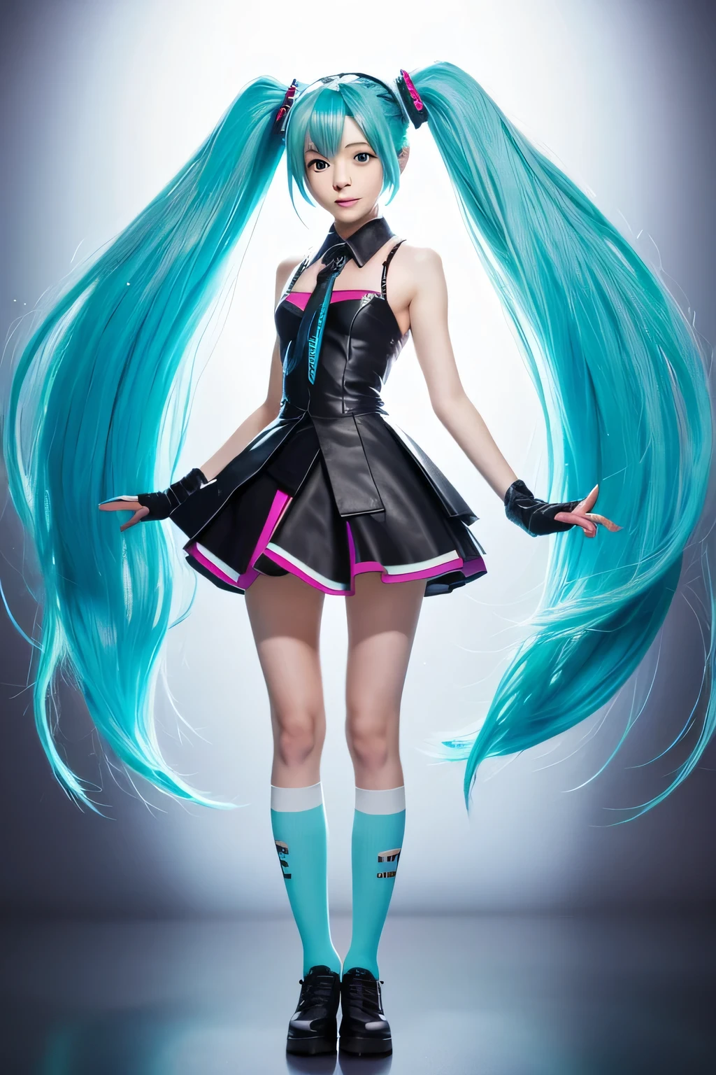 Hatsune Miku,An illustration,whole body