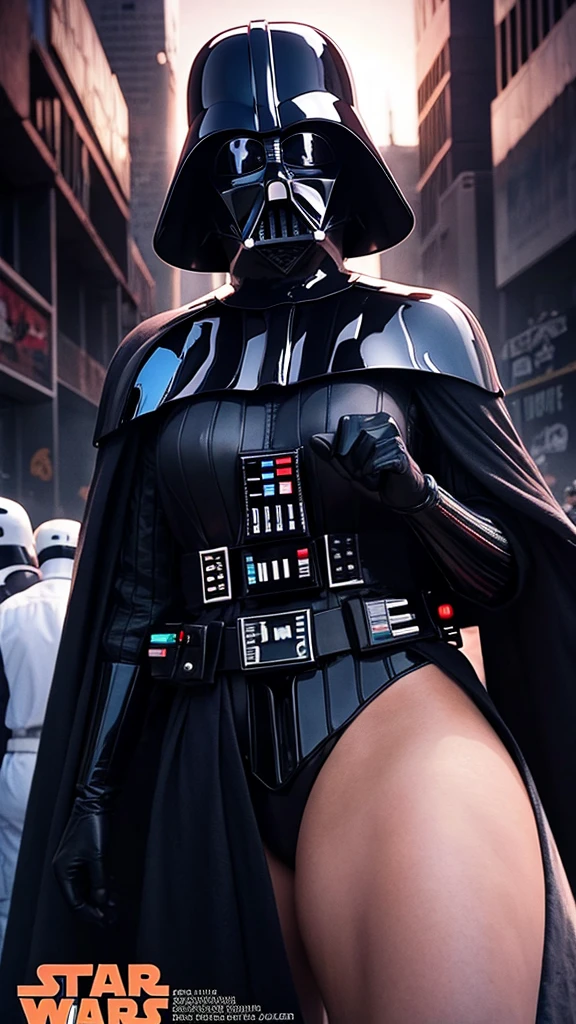 Darth Vader Women's body types Black Leather Gloves Cape Lightsabre Darth Vaderマスク