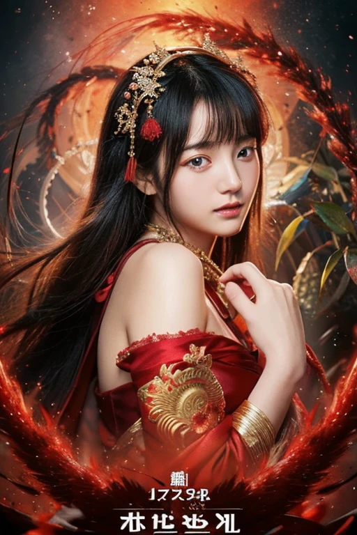 Japanese Beauty、Mythological Goddess、Personification of Xiaohong、The theme color is red、Awakening all life from its slumber