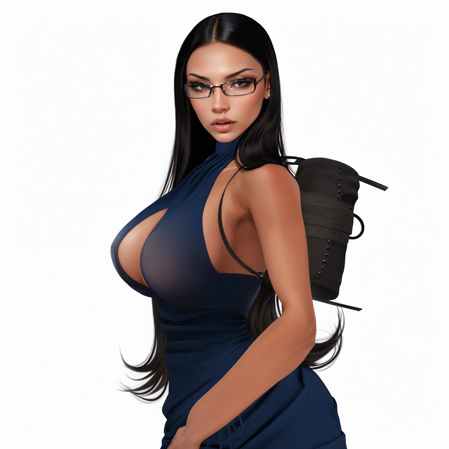 (masterpiece), (best quality), (ultra-detailed), ((masterpiece)) ((best quality)) ((ultra-detailed)) arafed woman in a blue dress and glasses posing for a picture, upper body avatar, imvu, second life avatar, glamor profile pose, full body shot close up, digital art. @mariomaniacdude, digital art of an elegant, glamorous tifa lockheart, female full body, full body close-up shot, smooth in _ the background