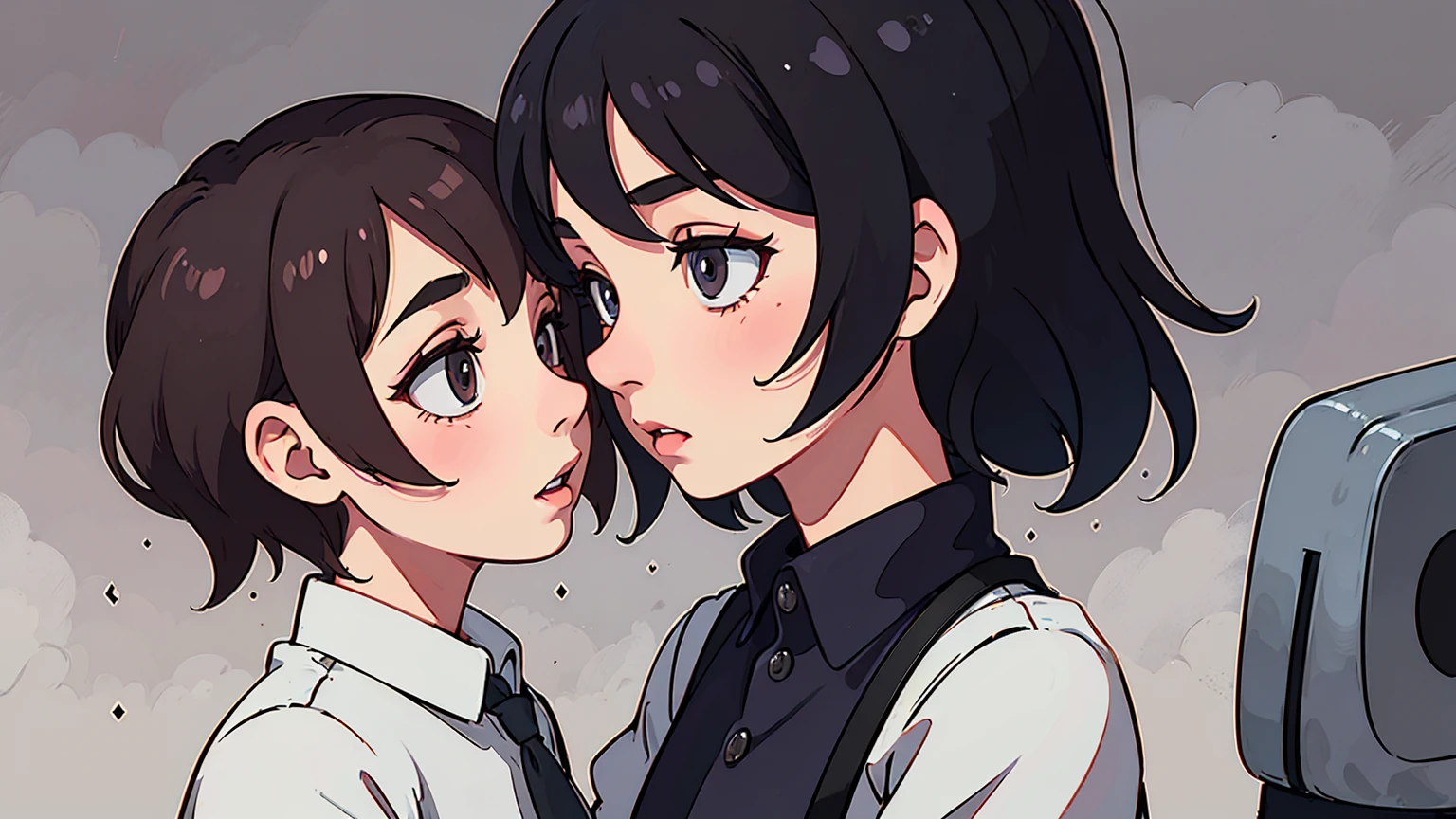 gestapo, female lesbian kawaii sisters kissing in Auschwitz concentration camp, wearing uniforms. 8k. masterpiece. best quality