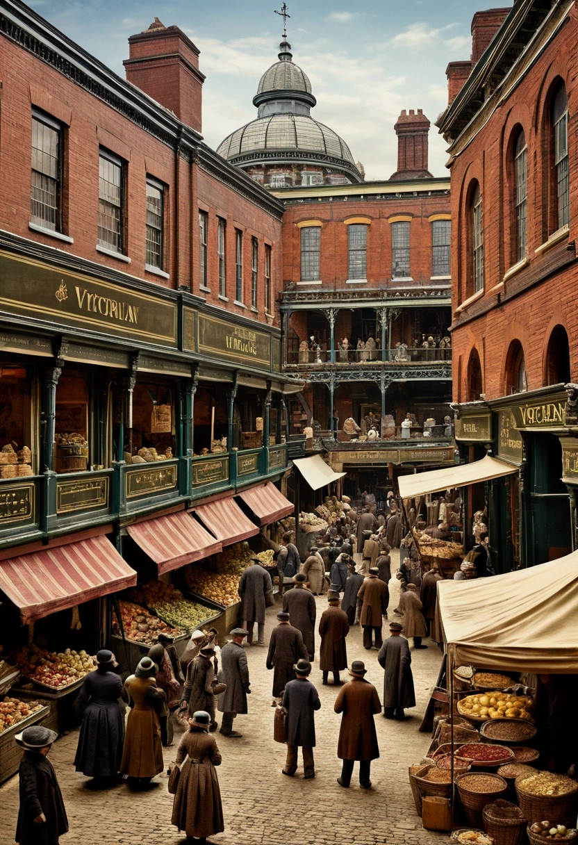 Markets or places where people attended in Victorian times.