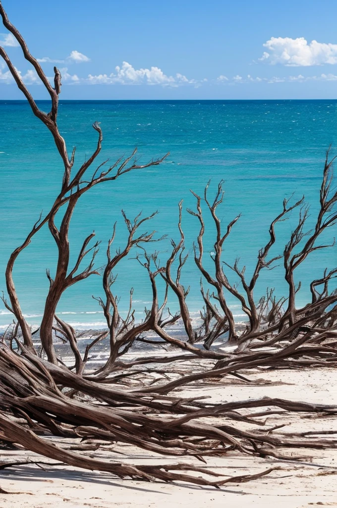 trees that have been washed up on the beach by the ocean, unfinished roots of white sand, incredibly beautiful, by Richard Gruelle, beach trees in the background, breath taking, breath taking beautiful, driftwood, enigmatic natural beauty, beautiful and ominous, gnarly trees, stunning photograph, old trees, surreal!!!, beautiful! coherent!, unbelievably beautiful, stunning sight