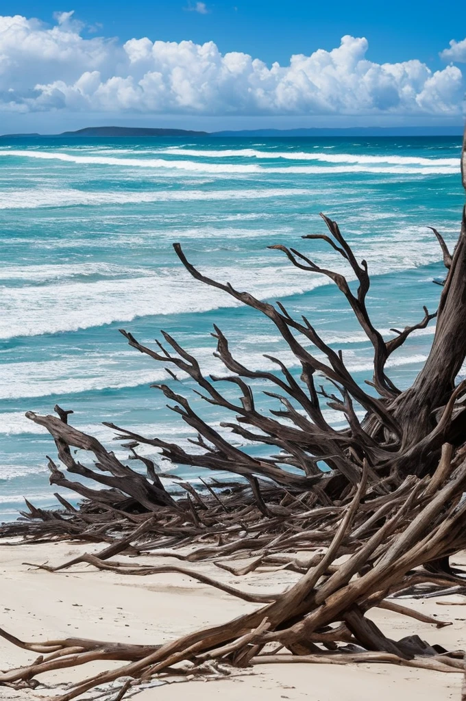 trees that have been washed up on the beach by the ocean, unfinished roots of white sand, incredibly beautiful, by Richard Gruelle, beach trees in the background, breath taking, breath taking beautiful, driftwood, enigmatic natural beauty, beautiful and ominous, gnarly trees, stunning photograph, old trees, surreal!!!, beautiful! coherent!, unbelievably beautiful, stunning sight