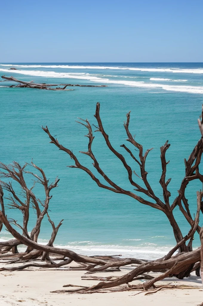 trees that have been washed up on the beach by the ocean, unfinished roots of white sand, incredibly beautiful, by Richard Gruelle, beach trees in the background, breath taking, breath taking beautiful, driftwood, enigmatic natural beauty, beautiful and ominous, gnarly trees, stunning photograph, old trees, surreal!!!, beautiful! coherent!, unbelievably beautiful, stunning sight