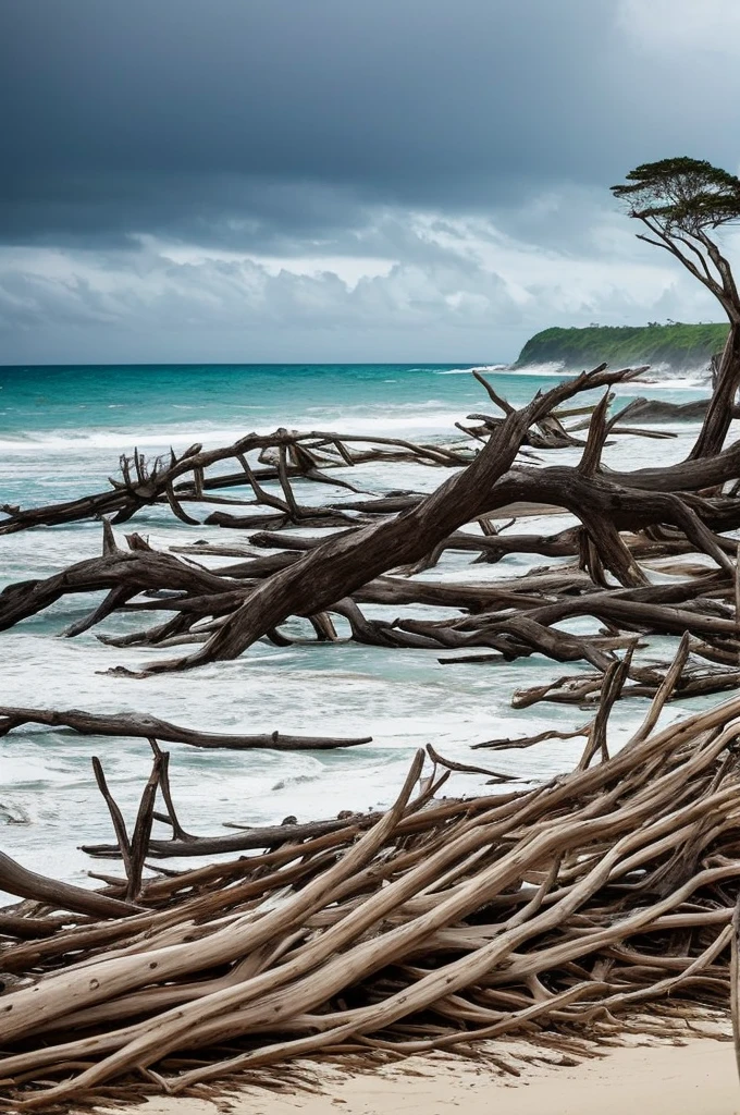 trees that have been washed up on the beach by the ocean, unfinished roots of white sand, incredibly beautiful, by Richard Gruelle, beach trees in the background, breath taking, breath taking beautiful, driftwood, enigmatic natural beauty, beautiful and ominous, gnarly trees, stunning photograph, old trees, surreal!!!, beautiful! coherent!, unbelievably beautiful, stunning sight