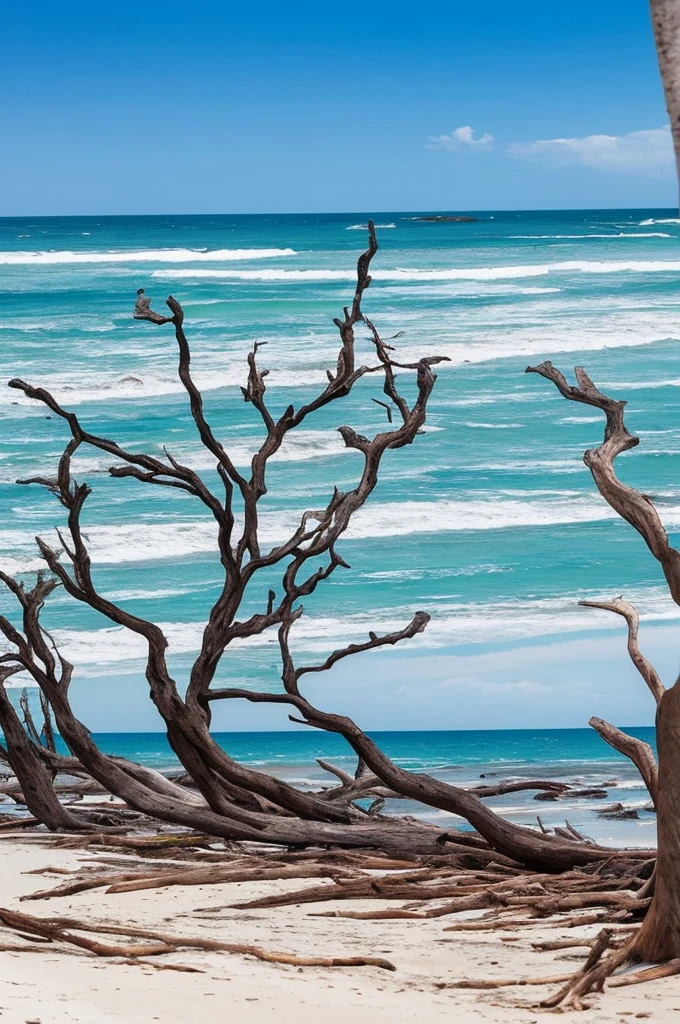 trees that have been washed up on the beach by the ocean, unfinished roots of white sand, incredibly beautiful, by Richard Gruelle, beach trees in the background, breath taking, breath taking beautiful, driftwood, enigmatic natural beauty, beautiful and ominous, gnarly trees, stunning photograph, old trees, surreal!!!, beautiful! coherent!, unbelievably beautiful, stunning sight