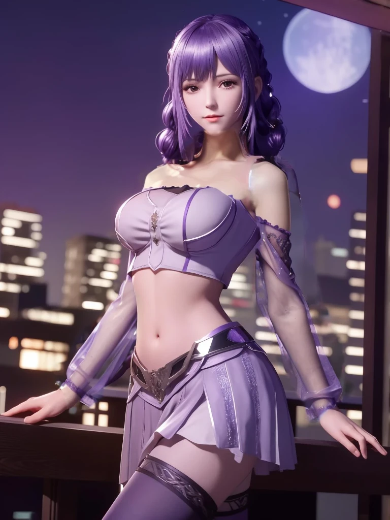Purple transparent lace,Off-shoulder